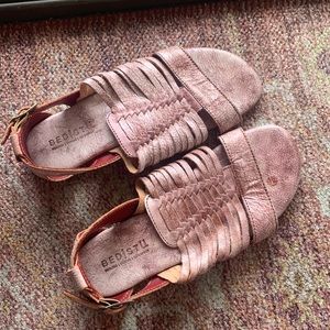 Bed Stu mauve metallic gladiator sandals